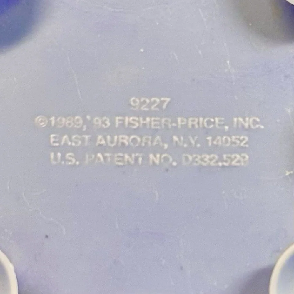 Vtg 93 Fisher Price Stay n Play Bath Seat Ring Blue White 9227 HTF  *Please Read